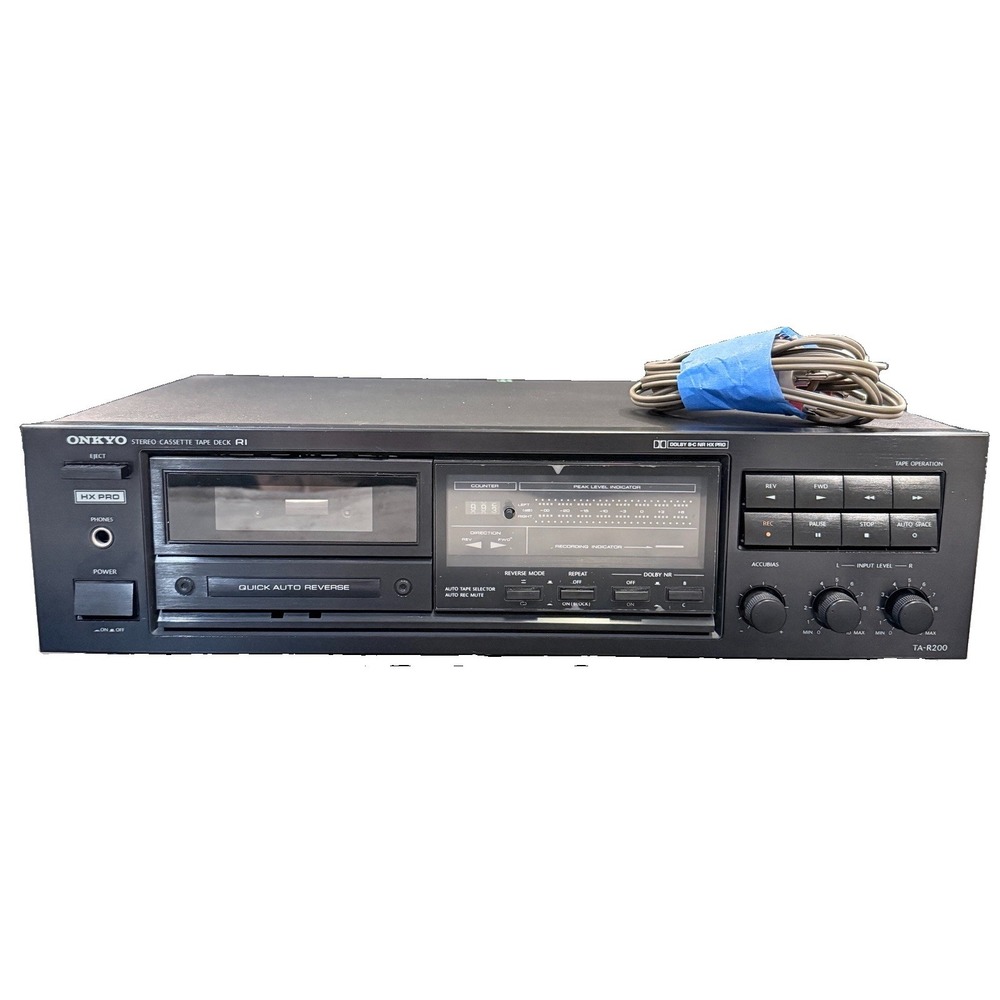 Onkyo TA-R200 Vintage Stereo Cassette Tape Deck Auto Reverse HX Pro FOR PARTS